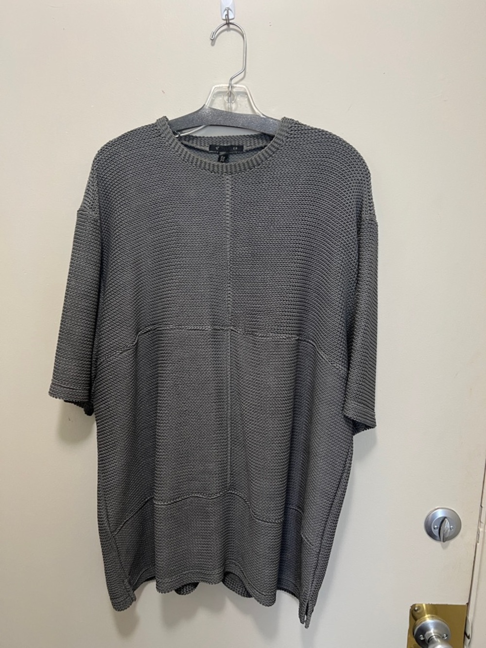 Emporio Armani Gray Knit Short Sleeve Tee